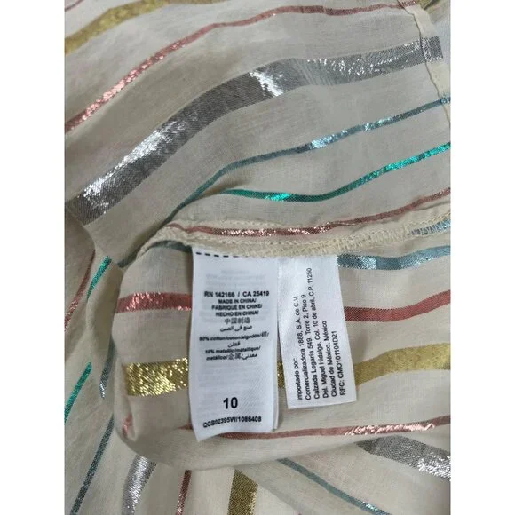 Peek Embroidered Metallic Striped Top - Picture 9 of 10